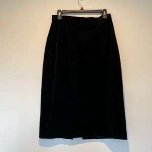 Vintage Velvet Pencil Skirt, German Label, Size~6/8 High Waisted